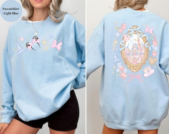 Coquette Bow Castle Sweatshirt,,Disney Sweatshirt,Disney Castle Hoodie,Disney Trip Sweatshirt,Disney Magic Castle Sweatshirt,Disney Gift