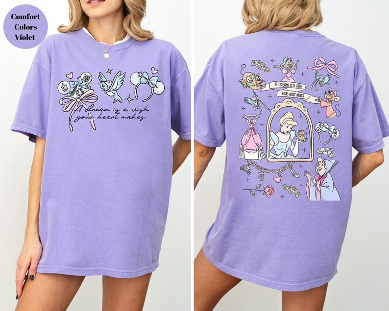 Comfort Colors Disney Coquette Bow Cinderella Shirt,Princess Shirt,Disney Girl Trip Shirt,Walt Disney World Shirt,Disneyland Vacation Shirt image 6