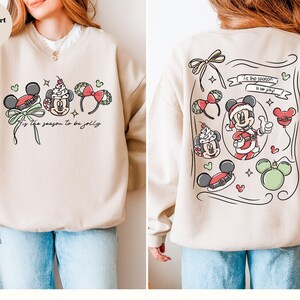 Sudadera navideña de Mickey de Disney, Sudadera navideña de Disney, Sudadera con capucha de Disneyland, Sudadera de la fiesta navideña de Mickey 2025, imagen 2