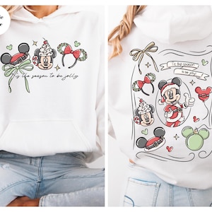 Sudadera navideña de Mickey de Disney, Sudadera navideña de Disney, Sudadera con capucha de Disneyland, Sudadera de la fiesta navideña de Mickey 2025, imagen 1