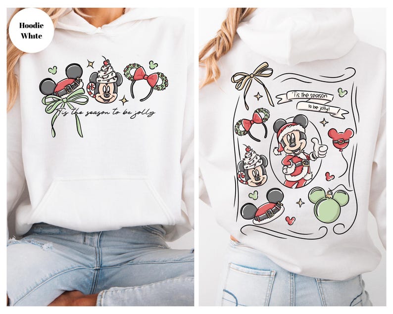 Sudadera navideña de Mickey de Disney, Sudadera navideña de Disney, Sudadera con capucha de Disneyland, Sudadera de la fiesta navideña de Mickey 2025, imagen 1
