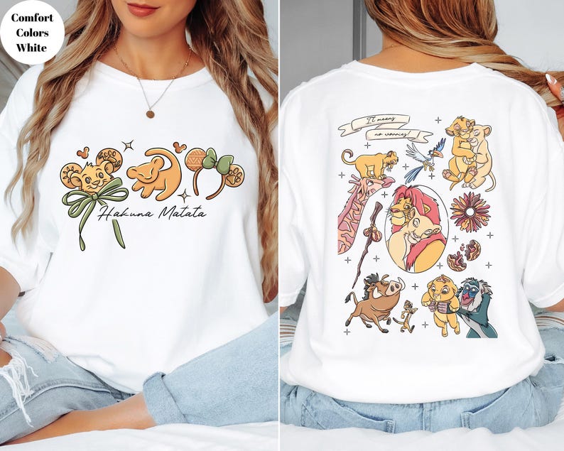 Comfort Colors Hakuna Matata Shirt ,Animal Kingdom Shirt, Disneyworld Shirt, Magic Kingdom Tee, Lion King Shirt, Disney Simba and Nala Shirt image 5