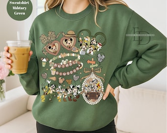 Mickey and Friends Animal Kingdom Sweatshirt, WDW Safari Sweatshirt Disneyland  Matching Hoodie, Animal Kingdom Hoodie