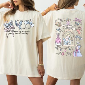 Comfort Colors Disney Coquette Bow Cinderella Shirt,Princess Shirt,Disney Girl Trip Shirt,Walt Disney World Shirt,Disneyland Vacation Shirt image 2