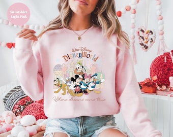 Where Dreams Come True Sweatshirt, Disneyland Sweatshirt, Disney World  Sweatshirt, Mickey And Friends Sweatshirt ,Disney Vacation Shirt
