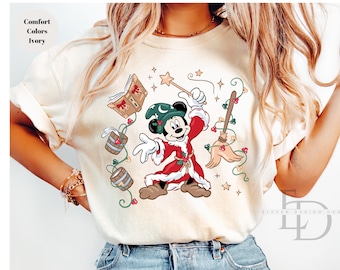 Comfort Color Shirt,Sorcerer Mickey Christmas Shirt, Fantasia Disney Tee, Disney Trip Shirt, Walt Disney Magical Shirt,Wizard Shirt, Mouse
