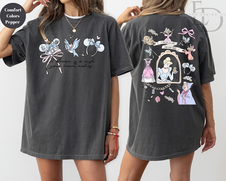 Comfort Colors Disney Coquette Bow Cinderella Shirt,Princess Shirt,Disney Girl Trip Shirt,Walt Disney World Shirt,Disneyland Vacation Shirt image 5