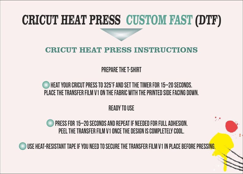 Cricut Heat Press Custom Fast (DTF)