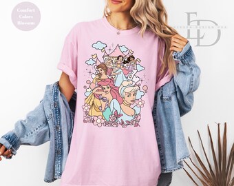 Comfort Colors Disney Princess Tee, Disney Princess Characters Tee,Disney Girl Trip Tee,Disney Princess Matching Tee Disneyland Vacation tee