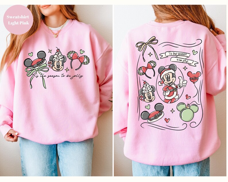 Sudadera navideña de Mickey de Disney, Sudadera navideña de Disney, Sudadera con capucha de Disneyland, Sudadera de la fiesta navideña de Mickey 2025, imagen 5