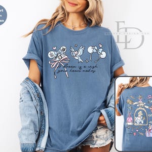 Comfort Colors Disney Coquette Bow Cinderella Shirt,Princess Shirt,Disney Girl Trip Shirt,Walt Disney World Shirt,Disneyland Vacation Shirt image 3