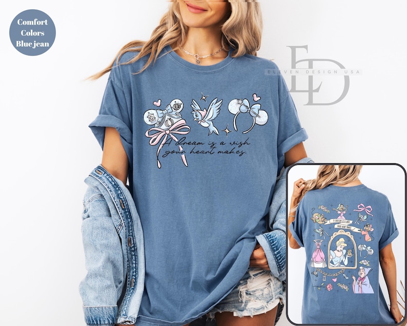 Comfort Colors Disney Coquette Bow Cinderella Shirt,Princess Shirt,Disney Girl Trip Shirt,Walt Disney World Shirt,Disneyland Vacation Shirt image 3