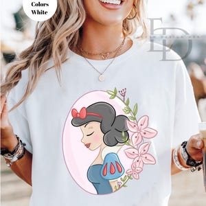 Comfort Colors Disney Princess Shirt, Disneyworld Shirt, Ariel Aurora Elsa Snow White Jasmine Belle Rapunzel Anna Alice ,Cinderella Shirt, image 7