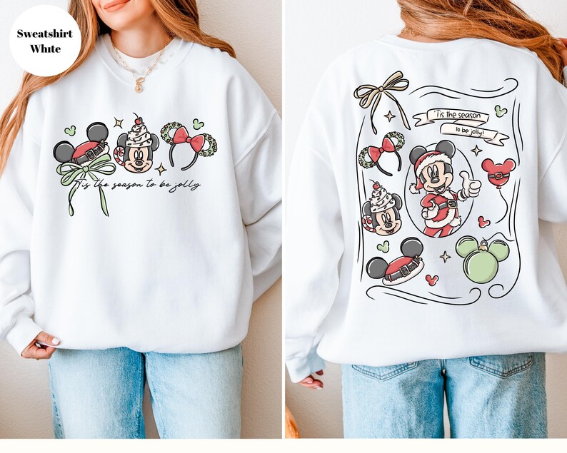 Sudadera navideña de Mickey de Disney, Sudadera navideña de Disney, Sudadera con capucha de Disneyland, Sudadera de la fiesta navideña de Mickey 2025, imagen 3