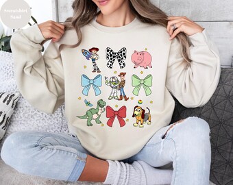 Toy Story Sweatshirt, Disney Toy Story Character Sweatshirt,Toy Story Coquette Sweatshirt, Toy Story Gift Crewneck, Disney Family Hoodie