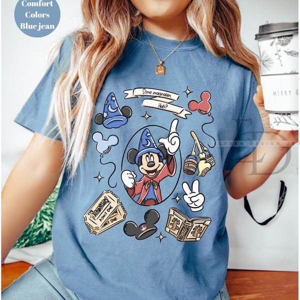 Retro Disney Sorcerer Fantasmic Mouse Shirt,  Comfort Colors Shirt, Wizard Shirt ,Mickey Mouse Shirt ,Fantasmic Mouse Shirt, Fantasmic Shirt
