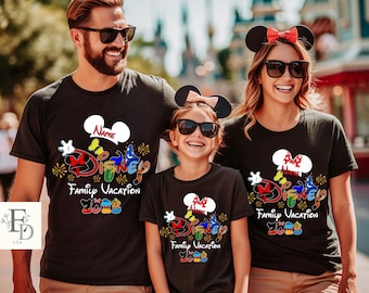 Custom Disney Family Vacation 2025 Shirts, Disneyland Shirts, Disney Vacation T-shirt, Disney Family Matching Shirt, Magical Castle Shirt