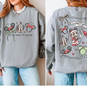 Sudadera navideña de Mickey de Disney, Sudadera navideña de Disney, Sudadera con capucha de Disneyland, Sudadera de la fiesta navideña de Mickey 2025, imagen 6