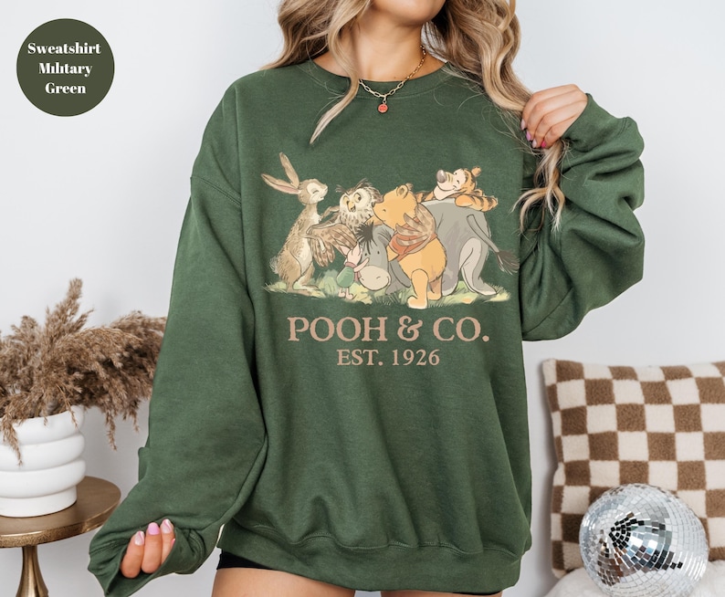 Walt Disney World Winnie The Pooh Co Est 1926 Sweatshirt, Winnie The Pooh And Friends Sweatshirt, Pooh & Friends Magic Kingdom Sweatshirt, image 1
