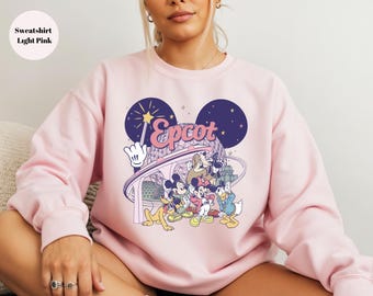Disney Epcot 2026 Sweatshirt, Matching Family Disney Epcot Sweatshirt, Mickey and Friends Sweatshirt ,Epcot Trip Sweatshirt, Disney Hoodie,