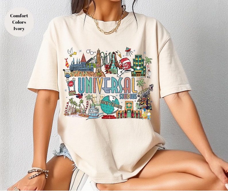 Camiseta vintage retro de Universal Studios, Camiseta de Universal Studios, Camiseta de viaje familiar a Universal, Camiseta de Universal, Camiseta de Universal Florida, imagen 1