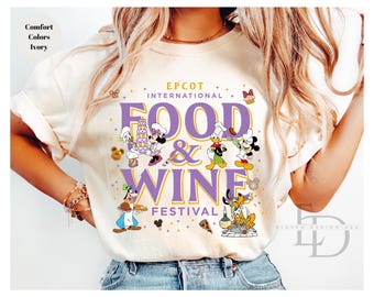 Comfort Colors Epcot International Food Wine Festival 2025 Shirt,Epcot Mickey And Friends Chef Shirt, Snack And Drink Theme Shirt,Disney Tee