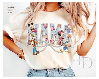 Comfort Colors Shirt, Disney Mama Shirt,Disney Nana Shirt,Gigi Mama Tee,Disney Mama Birthday Shirt, Mother’s Day gift,Disney Family Trip Tee