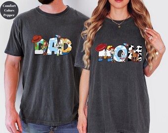 Toy Story Dad Toy Story Mom, Dad Mom Disney Tee, Family Toy Story Matching Shirt, Dad Mom shirt, Couple shirt,