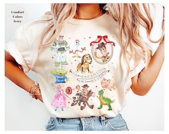 Retro Coquette Disney Toy Story Land To Infinity and Beyond Shirt, Toy Story Characters Shirt, Bow Toy Story Shirt Disneyland Trip Shirt