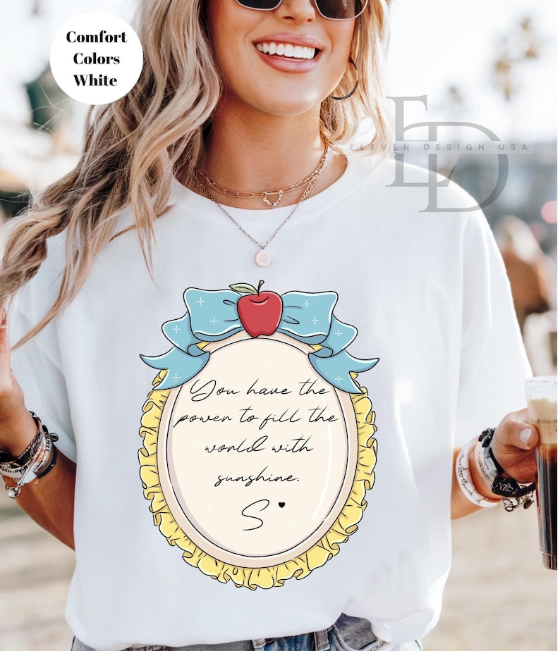 Comfort Colors Disney Princess Shirt, Disneyworld Shirt, Ariel Aurora Elsa Snow White Jasmine Belle Rapunzel Anna Alice ,Cinderella Shirt, image 8