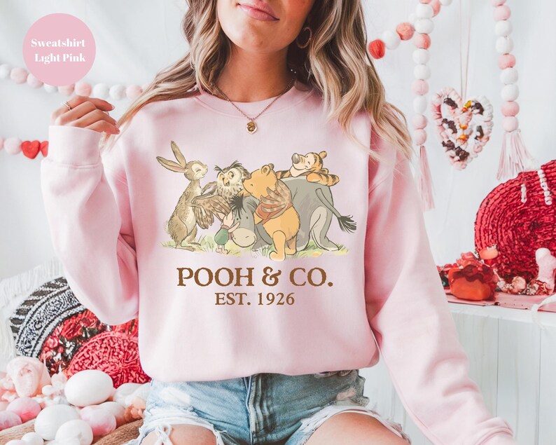 Walt Disney World Winnie The Pooh Co Est 1926 Sweatshirt, Winnie The Pooh And Friends Sweatshirt, Pooh & Friends Magic Kingdom Sweatshirt, image 4