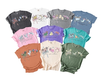 Comfort Colors Disney Princess Shirt, Disneyworld Shirt, Ariel Aurora Elsa Snow White Jasmine Belle Rapunzel Anna Tiana ,Cinderella Shirt,