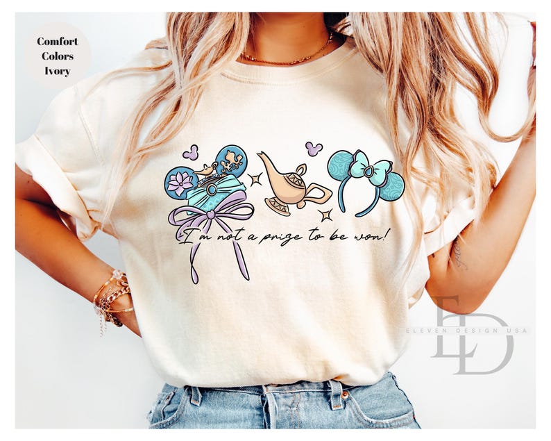 Camiseta Comfort Colors de princesas Disney, camiseta de Disneyworld, Ariel Aurora Elsa Blancanieves Jazmín Bella Rapunzel Anna Tiana, camiseta de Cenicienta, imagen 5
