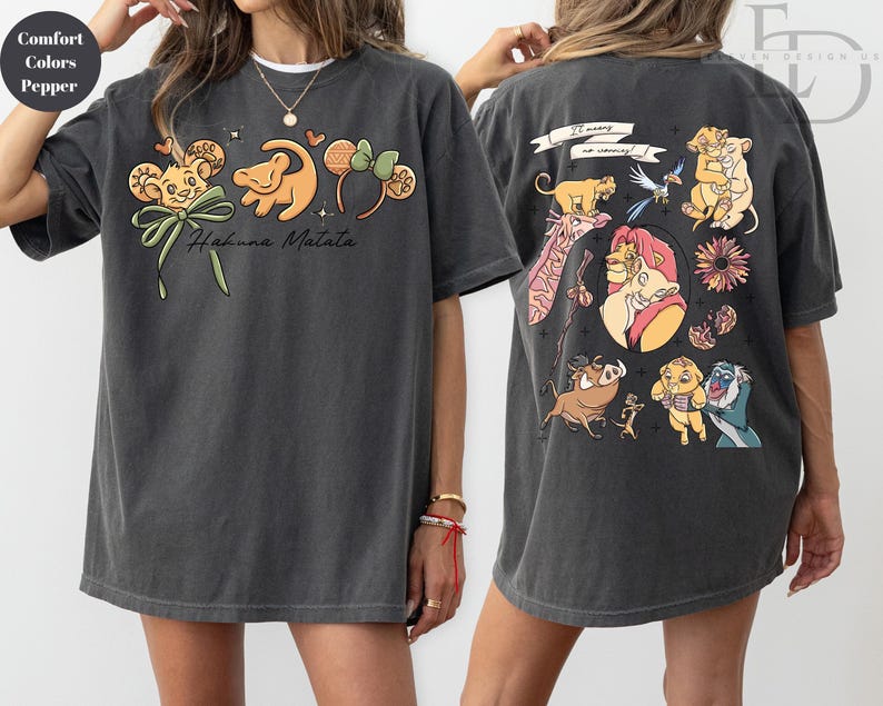 Comfort Colors Hakuna Matata Shirt ,Animal Kingdom Shirt, Disneyworld Shirt, Magic Kingdom Tee, Lion King Shirt, Disney Simba and Nala Shirt image 3