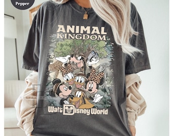 Comfort Colors Safari Mickey And Friends Shirt, Leopard Minnie Mouse Shirt, Animal Kingdom Shirt, Minnie Mouse Shirt, Disney Safari Shirt