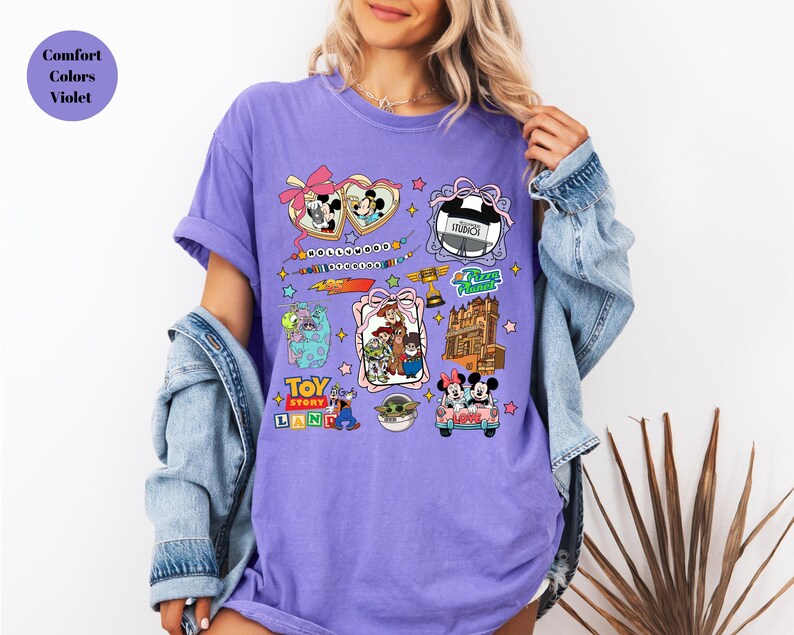 Camiseta de Disney Hollywood Studios, camiseta de Mickey y sus amigos, camiseta de Hollywood Studios, camiseta de vacaciones familiares de Disney, camiseta de colores cómodos, camiseta de Disneyworld imagen 7