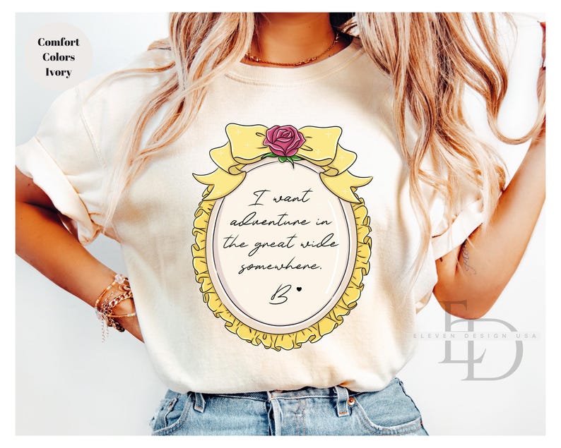 Comfort Colors Disney Princess Shirt, Disneyworld Shirt, Ariel Aurora Elsa Snow White Jasmine Belle Rapunzel Anna Alice ,Cinderella Shirt, image 5