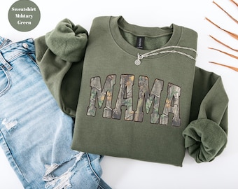 Hunting Mama Camo Western Vintage Sweatshirt,Old Camo Mom Sweatshirt,Mom Sweatshirt,Gift for Mothers Day Sweatshirt,  Mama Hoodie,Mama Shirt