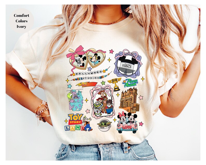 Camiseta de Disney Hollywood Studios, camiseta de Mickey y sus amigos, camiseta de Hollywood Studios, camiseta de vacaciones familiares de Disney, camiseta de colores cómodos, camiseta de Disneyworld imagen 2