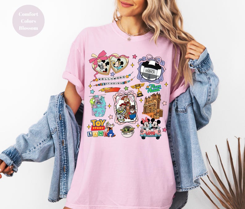 Camiseta de Disney Hollywood Studios, camiseta de Mickey y sus amigos, camiseta de Hollywood Studios, camiseta de vacaciones familiares de Disney, camiseta de colores cómodos, camiseta de Disneyworld imagen 1