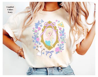 Disney Princess Elsa Coquette Bow Shirt,Disney Princess Characters Tee,Disney Girl Trip Tee,Princess Matching Shirt, Disneyland Vacation Tee