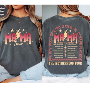 The Motherhood Tour Shirt, Retro Rocker Mama Shirt, Mama Tour Shirt, Trendy Mama Rock Shirt, Mothers Day Gift, Trendy Mom Gifts