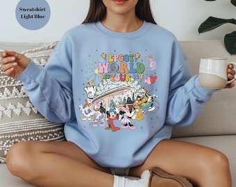 Epcot Sweatshirt, World Traveler Sweatshirt, Mickey and Friends sweatshirt,Disney Trip Shirt, Disney Hoodie, Disney Gift Tee