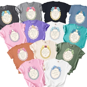 Comfort Colors Disney Princess Shirt, Disneyworld Shirt, Ariel Aurora Elsa Snow White Jasmine Belle Rapunzel Anna Alice ,Cinderella Shirt, image 1