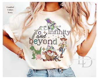 Comfort Colors  Disney Toy Story Land To Infinity and Beyond Shirt, Toy Story Characters Shirt, Bow Toy Story Shirt Disneyland Trip Shirt