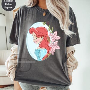 Comfort Colors Disney Princess Shirt, Disneyworld Shirt, Ariel Aurora Elsa Snow White Jasmine Belle Rapunzel Anna Alice ,Cinderella Shirt, image 6