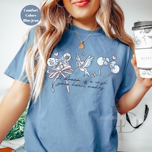 Camiseta Comfort Colors de princesas Disney, camiseta de Disneyworld, Ariel Aurora Elsa Blancanieves Jazmín Bella Rapunzel Anna Tiana, camiseta de Cenicienta, imagen 7