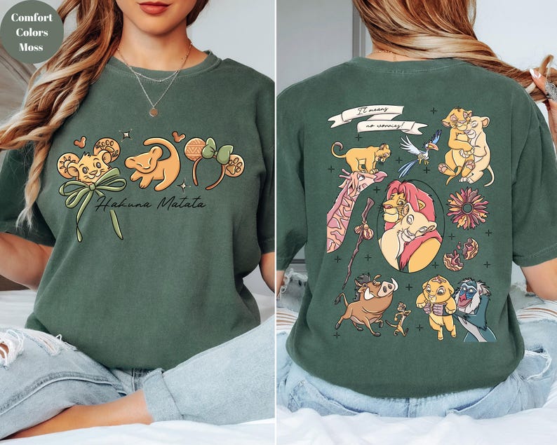 Comfort Colors Hakuna Matata Shirt ,Animal Kingdom Shirt, Disneyworld Shirt, Magic Kingdom Tee, Lion King Shirt, Disney Simba and Nala Shirt image 2