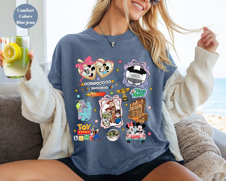 Camiseta de Disney Hollywood Studios, camiseta de Mickey y sus amigos, camiseta de Hollywood Studios, camiseta de vacaciones familiares de Disney, camiseta de colores cómodos, camiseta de Disneyworld imagen 3