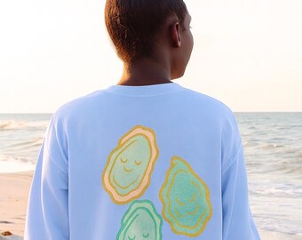 Lächelnde Auster Oyster Club Shirt Sweatshirt | Komfortfarben